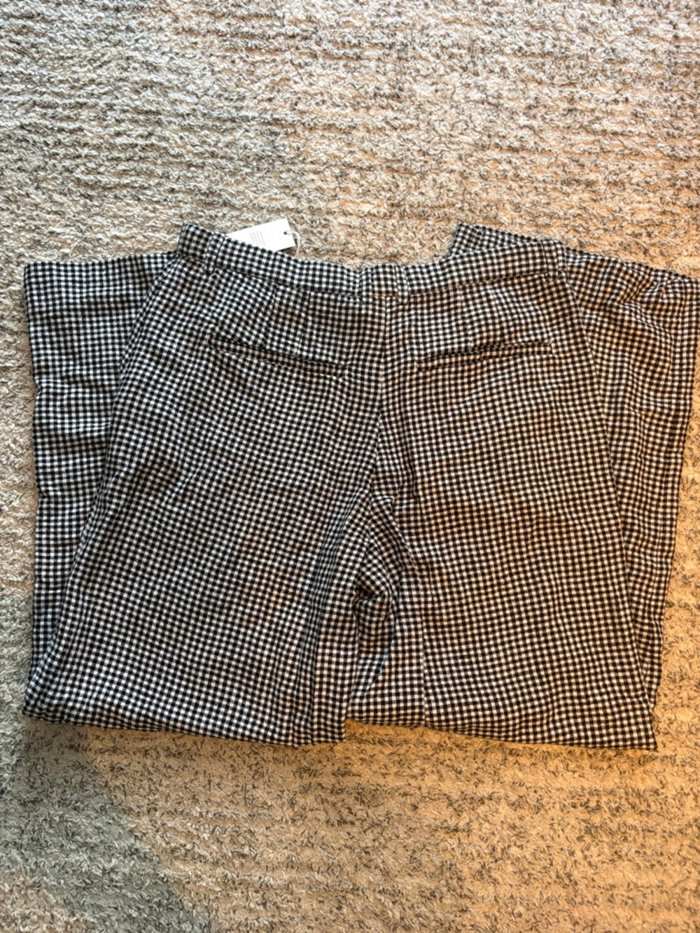 Abercrombie & Fitch Black & White Gingham Wide Leg Pants - Picture 2 of 4